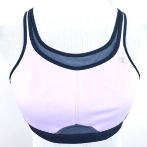 34C Champion Max Support Sports Bra Purple High Impact Adjustable Strap Cushion